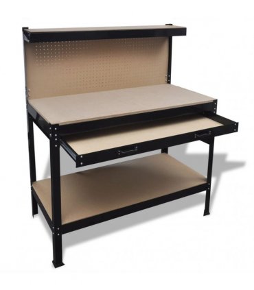 Workbench with Pegboard and Drawer