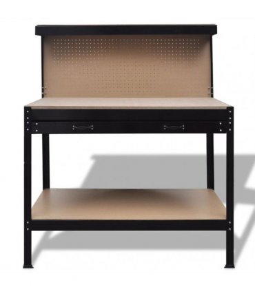 Workbench with Pegboard and Drawer