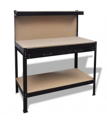 Workbench with Pegboard and Drawer