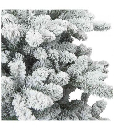 vidaXL Artificial Hinged Christmas Tree Snow Flocked White 150 cm