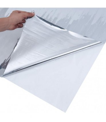 vidaXL Solar Film Static Reflective Effect Silver 90x500 cm PVC