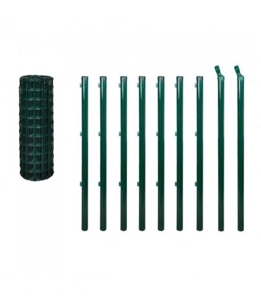 vidaXL Euro Fence Steel 10x1.5 m Green