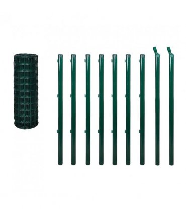 vidaXL Euro Fence Steel 10x1.5 m Green