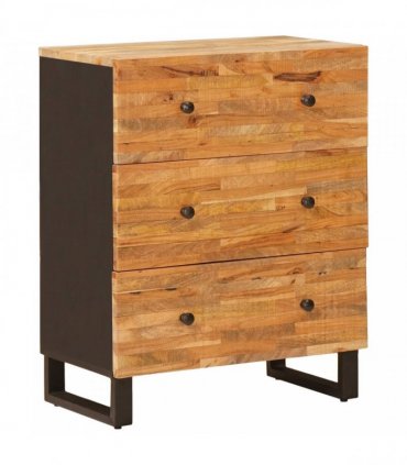vidaXL Sideboard 3 pcs Brown 60 x 33 x 75 cm Solid Mango Wood