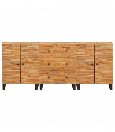 vidaXL Sideboard 3 pcs Brown 60 x 33 x 75 cm Solid Mango Wood