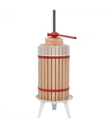 vidaXL Fruit and Wine Press with Cloth Bag 30 L Oak Wood