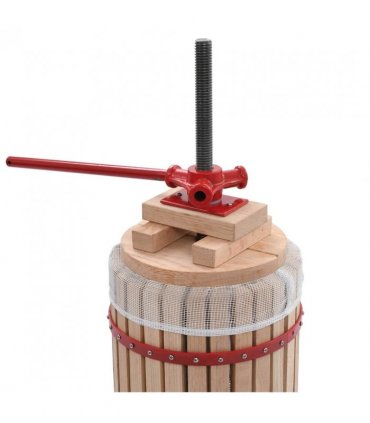 vidaXL Fruit and Wine Press with Cloth Bag 30 L Oak Wood