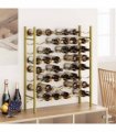 vidaXL Wine Rack for 48 Bottles Gold Metal