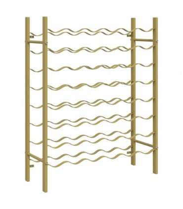 vidaXL Wine Rack for 48 Bottles Gold Metal