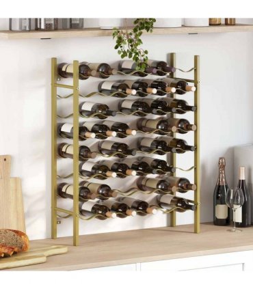 vidaXL Wine Rack for 48 Bottles Gold Metal