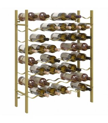 vidaXL Wine Rack for 48 Bottles Gold Metal