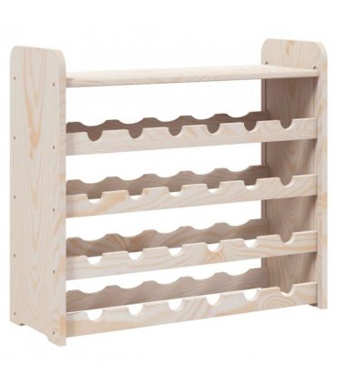 vidaXL Wine Rack with Top Board 67.5x25x60 cm Solid Wood Pine