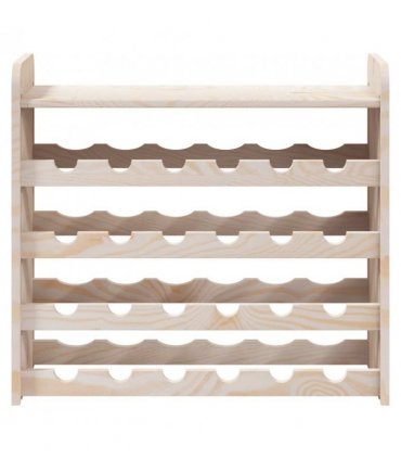 vidaXL Wine Rack with Top Board 67.5x25x60 cm Solid Wood Pine