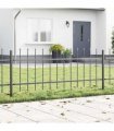vidaXL Garden Fence 6 pcs Grey 10.2 x 0.6 m Powder-coated Steel