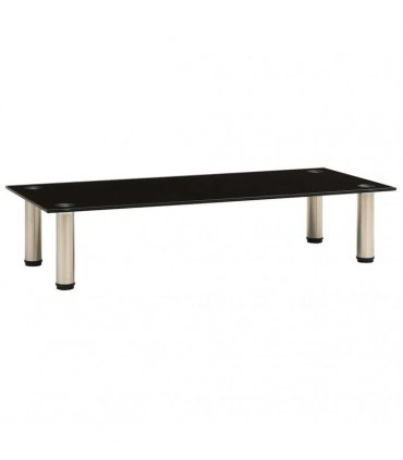 vidaXL TV Stand Black 80x35x17 cm Tempered Glass