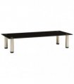 vidaXL TV Stand Black 80x35x17 cm Tempered Glass