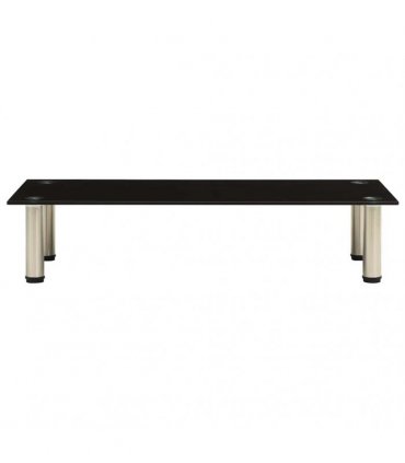 vidaXL TV Stand Black 80x35x17 cm Tempered Glass
