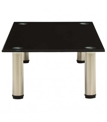 vidaXL TV Stand Black 80x35x17 cm Tempered Glass