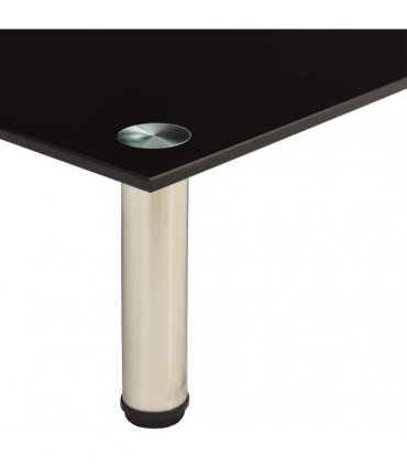 vidaXL TV Stand Black 80x35x17 cm Tempered Glass