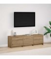 vidaXL TV Cabinet with LED with Drawer Artisian Oak 140 x 34 x 40 cm