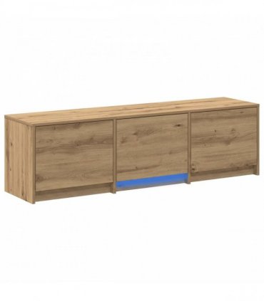 vidaXL TV Cabinet with LED with Drawer Artisian Oak 140 x 34 x 40 cm
