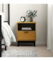 vidaXL Bedside Cabinet "FLAM" 40x35x50 cm Solid Wood Pine
