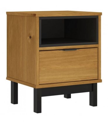 vidaXL Bedside Cabinet "FLAM" 40x35x50 cm Solid Wood Pine