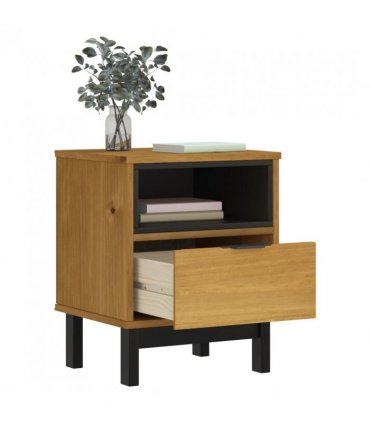 vidaXL Bedside Cabinet "FLAM" 40x35x50 cm Solid Wood Pine