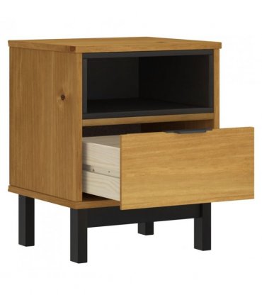 vidaXL Bedside Cabinet "FLAM" 40x35x50 cm Solid Wood Pine