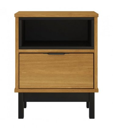 vidaXL Bedside Cabinet "FLAM" 40x35x50 cm Solid Wood Pine