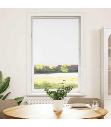 vidaXL Roller Blind Blackout White 65x175 cm Fabric Width 60.7 cm Polyester