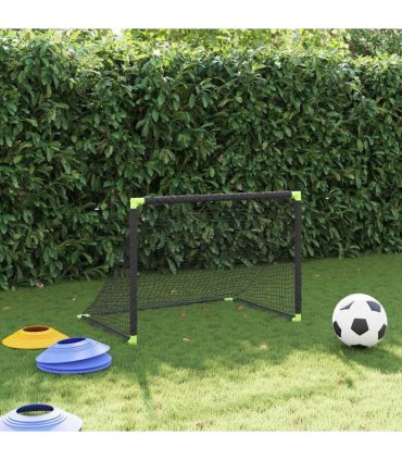 vidaXL Kids' Football Goal Foldable Black 90x64x64 cm