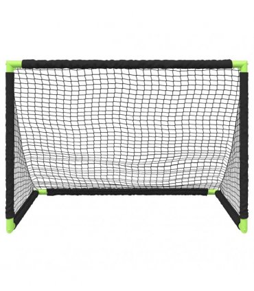 vidaXL Kids' Football Goal Foldable Black 90x64x64 cm