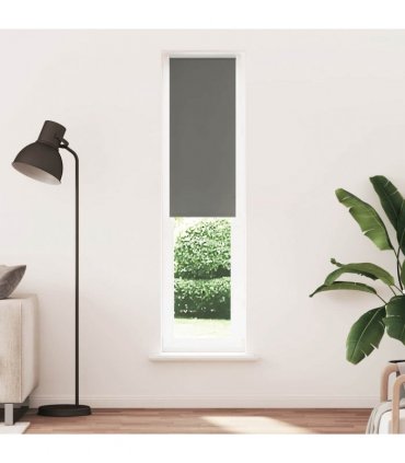 vidaXL Roller Blind Blackout Grey 60x210 cm Fabric Width 55.7 cm Polyester