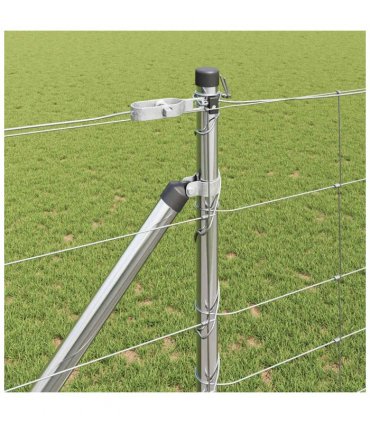 vidaXL Welded Wire Fence with Spikes 25 x 1.2 m Galvanised Steel Mesh
