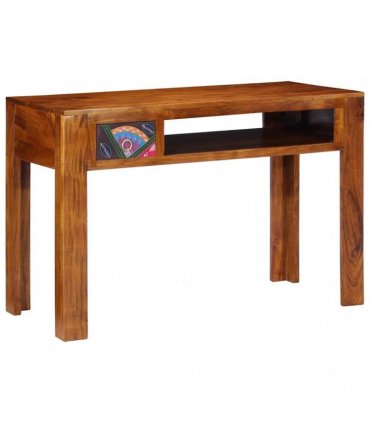 vidaXL Writing Desk with Drawer with Storage Brown 110 x 50 x 73 cm