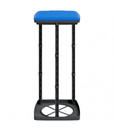 vidaXL Rubbish Bag Holders 2 pcs Black and Blue 60 L PP
