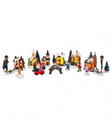 vidaXL Christmas Tabletop Decor Multicolour Resin, Plastic