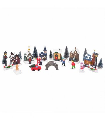 vidaXL Christmas Tabletop Decor Multicolour Resin, Plastic