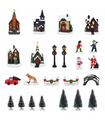 vidaXL Christmas Tabletop Decor Multicolour Resin, Plastic