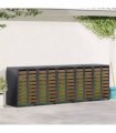 vidaXL Wheelie Bin Storage for 5 Bins Anthracite 340 x 77.5 x 115.5 cm