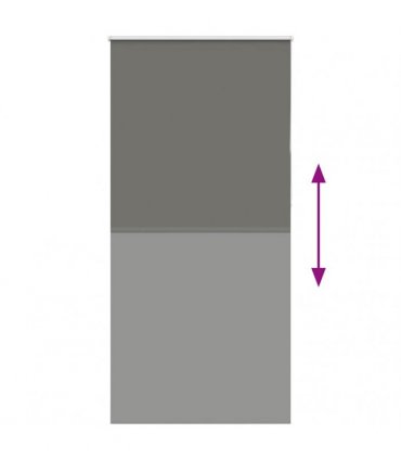 vidaXL Roller Blind Blackout Grey 95x230 cm Fabric Width 90.7 cm Polyester