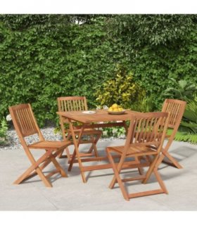 vidaXL 5 Piece Garden Dining Set Solid Wood Acacia