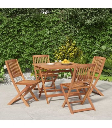 vidaXL 5 Piece Garden Dining Set Solid Wood Acacia