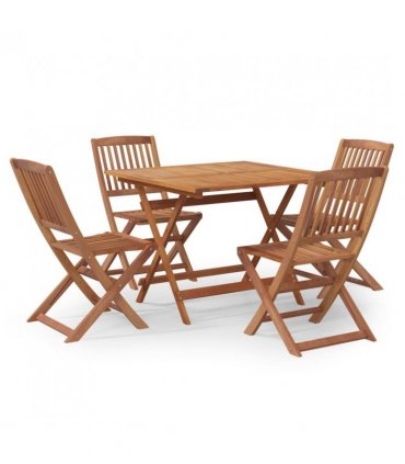 vidaXL 5 Piece Garden Dining Set Solid Wood Acacia