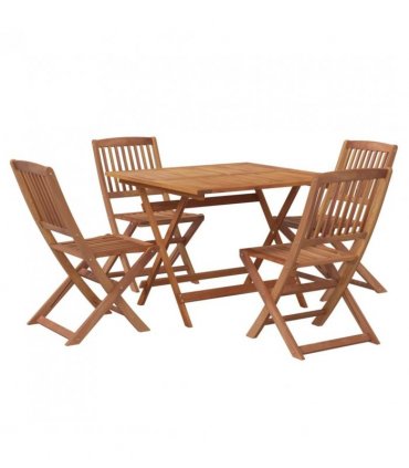 vidaXL 5 Piece Garden Dining Set Solid Wood Acacia
