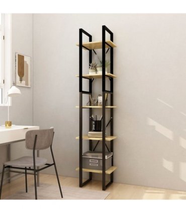 vidaXL 5-Tier Book Cabinet 40x30x175 cm Pinewood