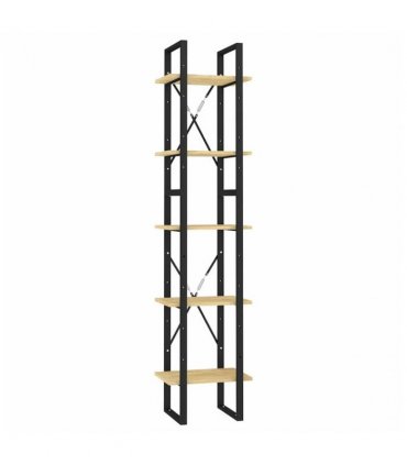 vidaXL 5-Tier Book Cabinet 40x30x175 cm Pinewood