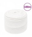 vidaXL Boat Rope Full White 14 mm 100 m Polypropylene
