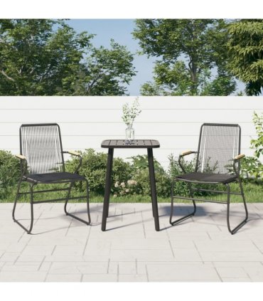 vidaXL Garden Chair | Set of 2 | Black